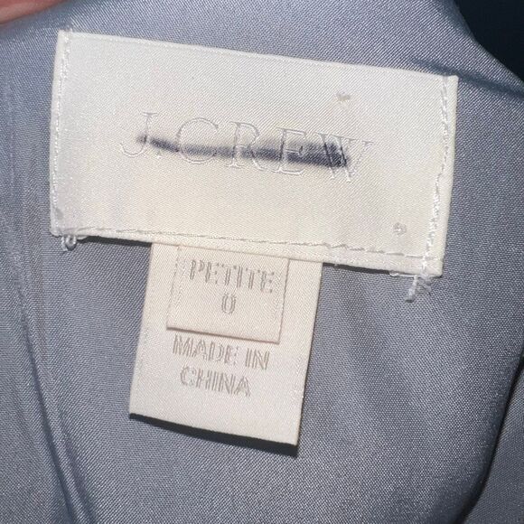 J. Crew, Elsa Dress Leavers Lace in Stormy Gray, Bridesmaid Women’s 0 Petite - Picture 10 of 13